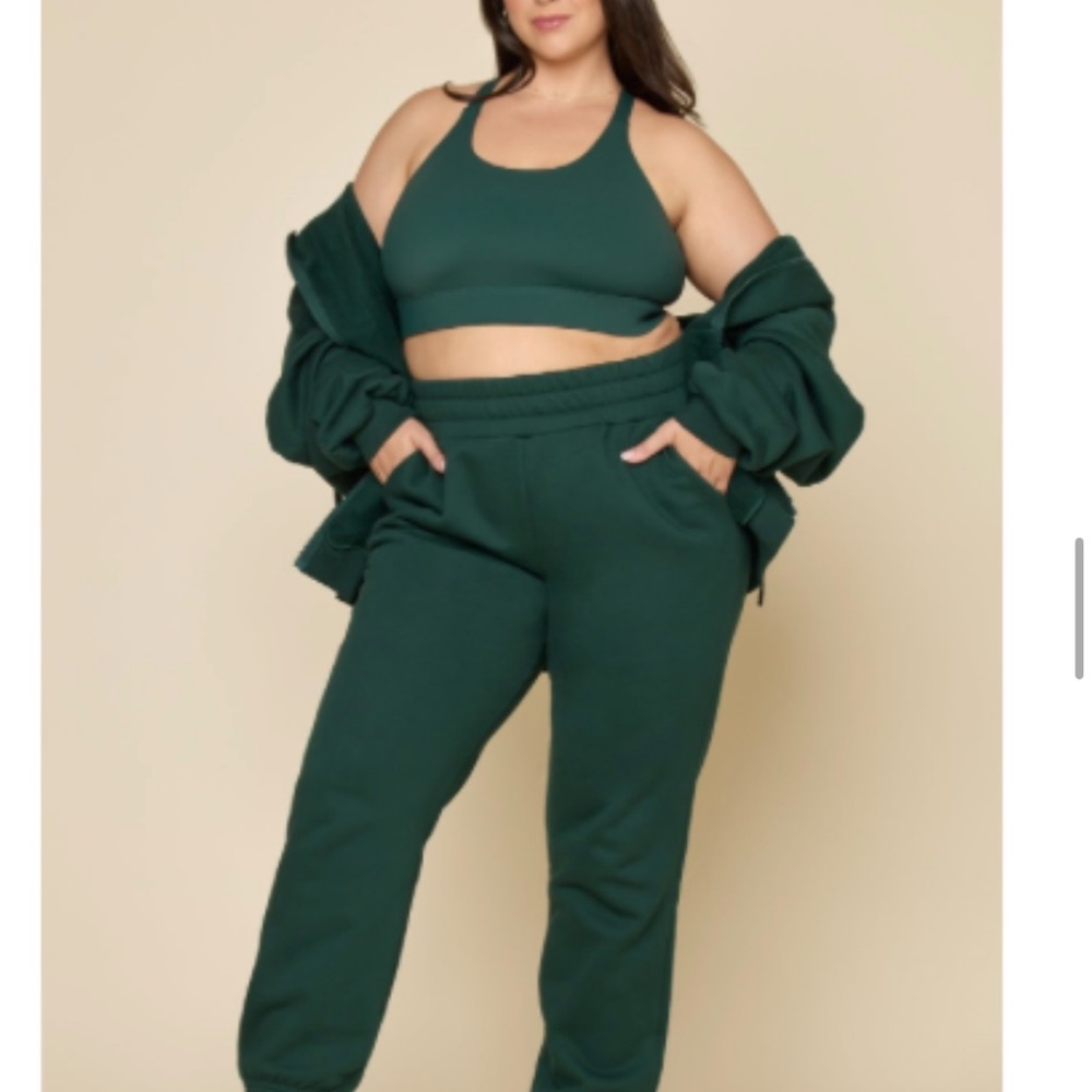 POPFLEX Cloud Rollover Sweatpant Pine color XS